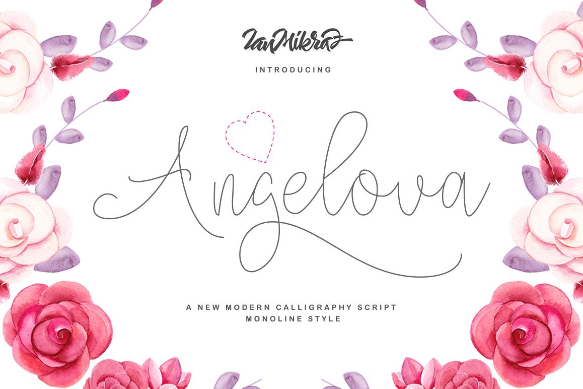 Angelova Monoline Script example image 1