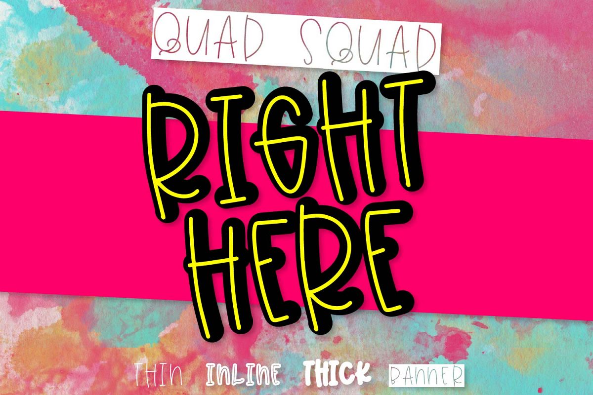 Right Now - A Font Quad example image 1