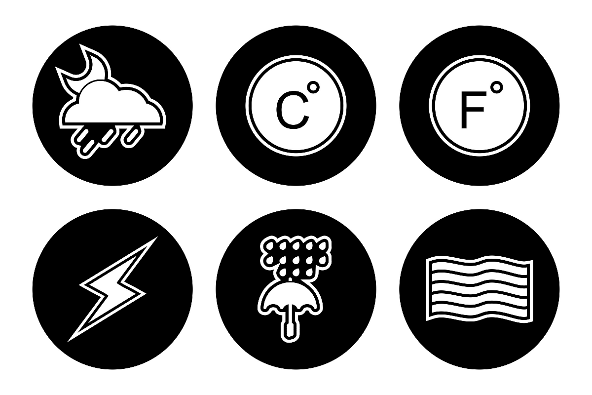 Set Of Weather And Season Icons example image 1