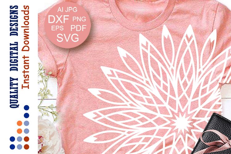Mandala svg files Mandala Wall art digital Clipart T-shirt example image 1