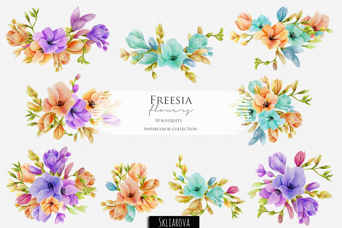 Freesia. 10 bouquets example image 1