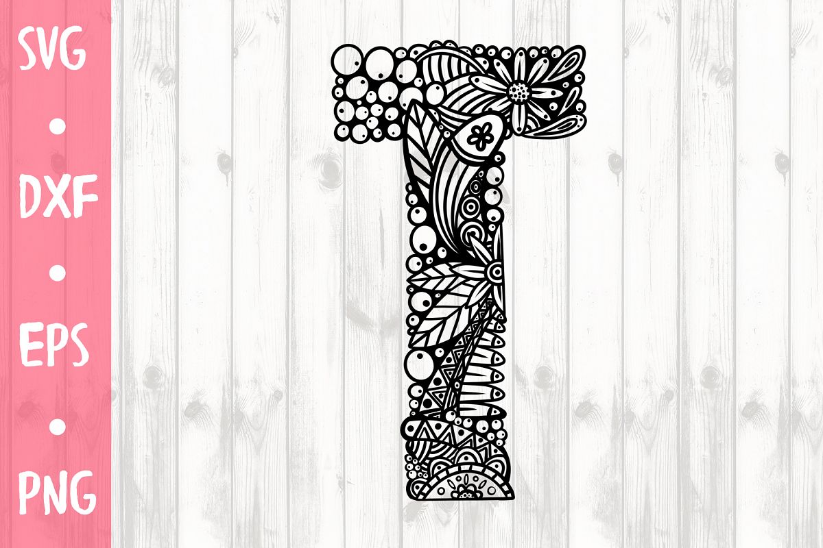 LETTER T SVG CUT FILE example image 1