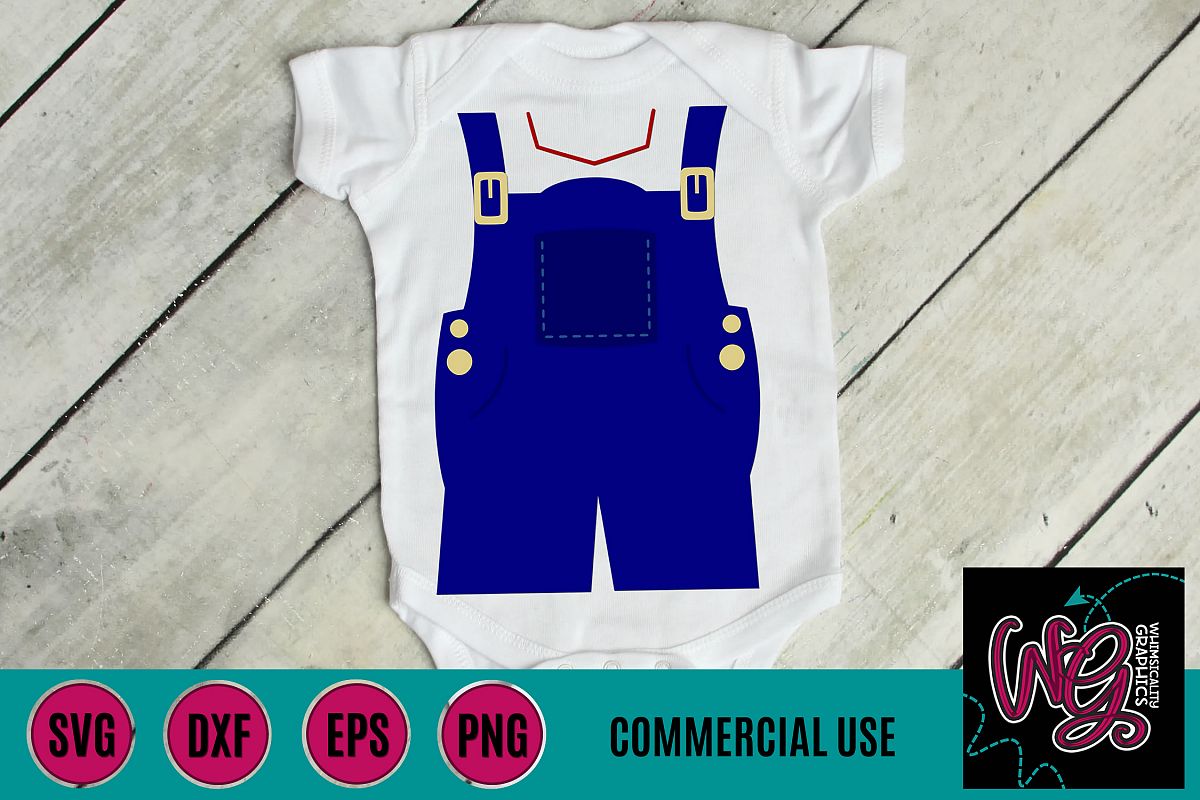 Farm Overalls SVG DXF PNG EPS Commercial example image 1