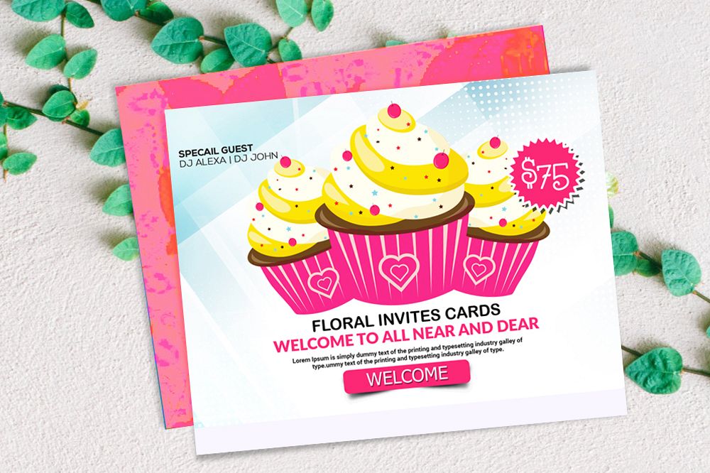 Ice cream Discount Card Template example image 1