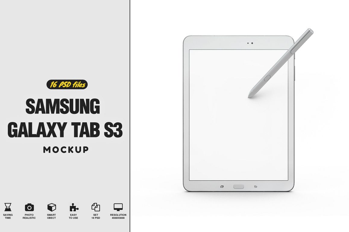 Samsung Galaxy Tab s3 Mockup example image 1