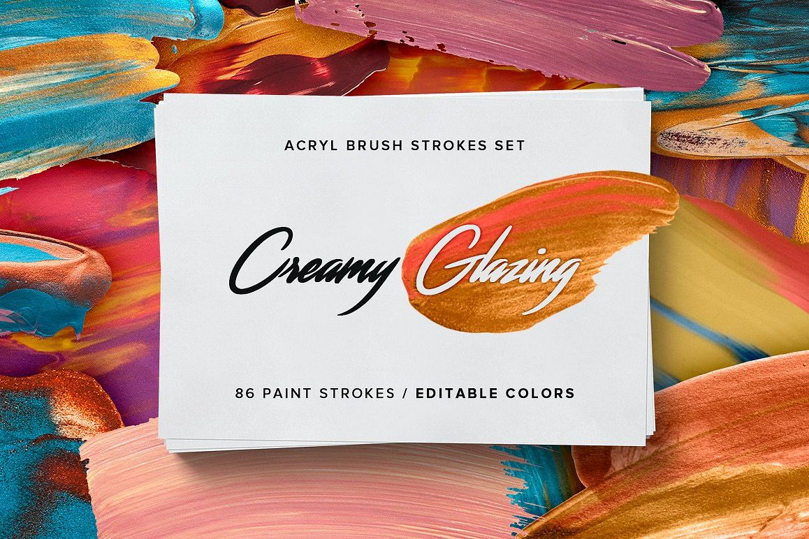 Creamy Glazing - Acryl Brush Strokes example image