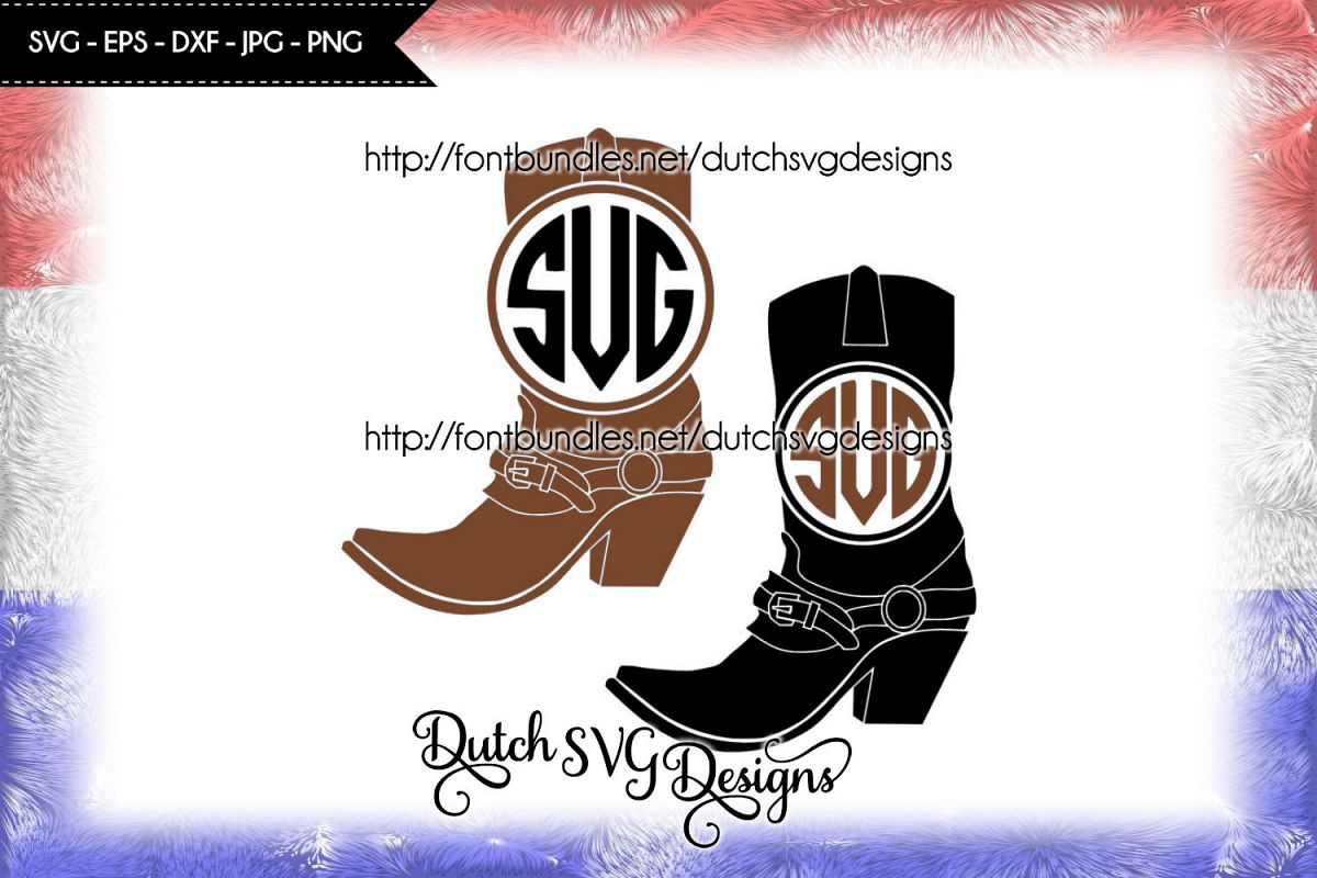 Monogram boots cutting files example image 1