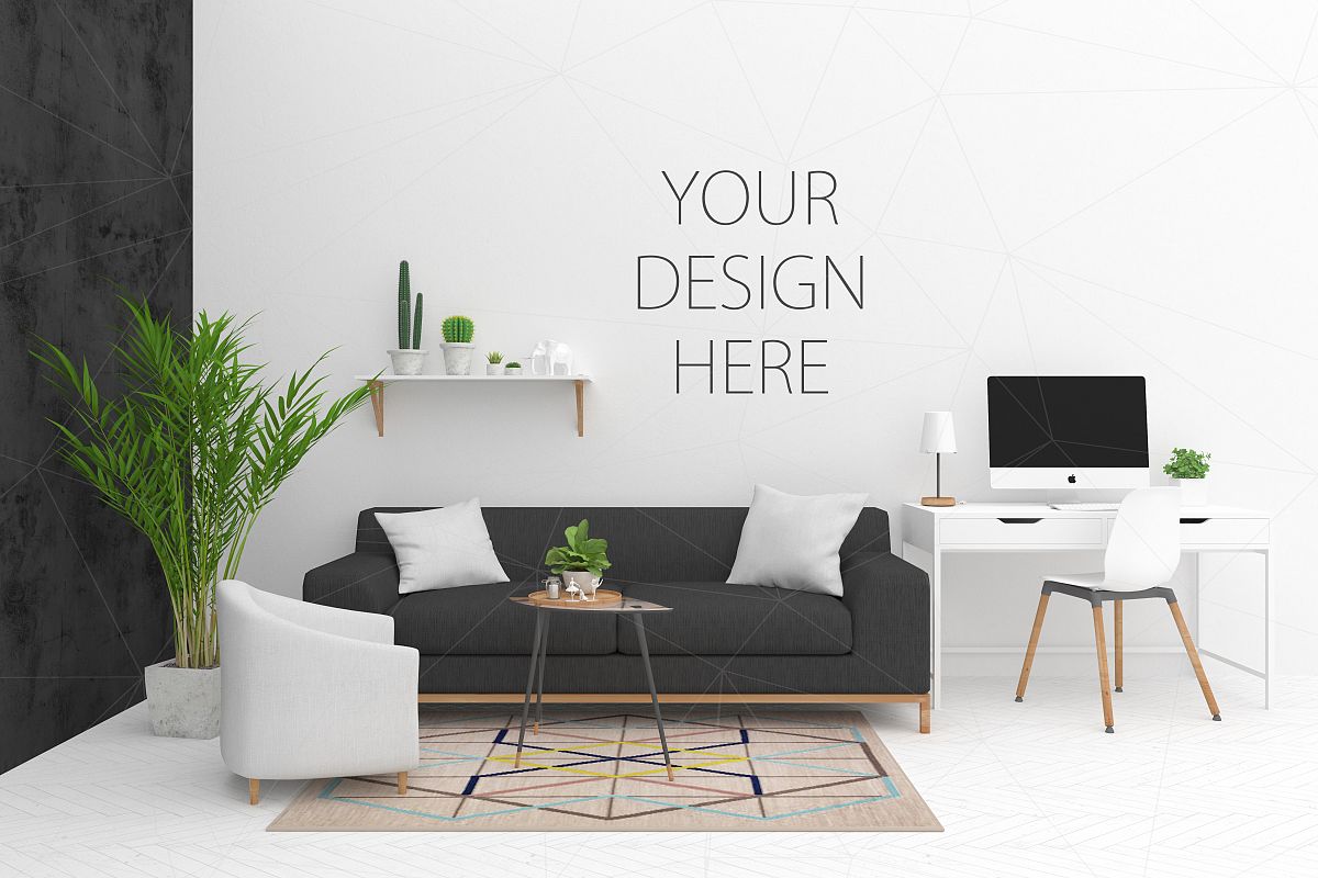 Interior mockup - blank wall mock up example image 1