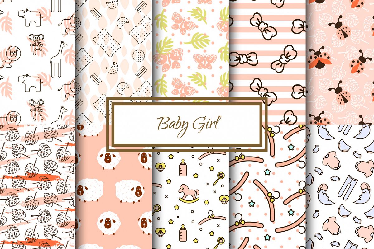 Baby Girl Cute Patterns example image 1