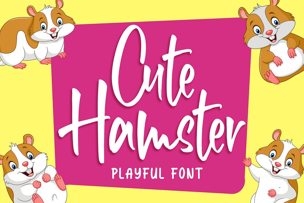 Cute Hamster - Playful Font example image 1