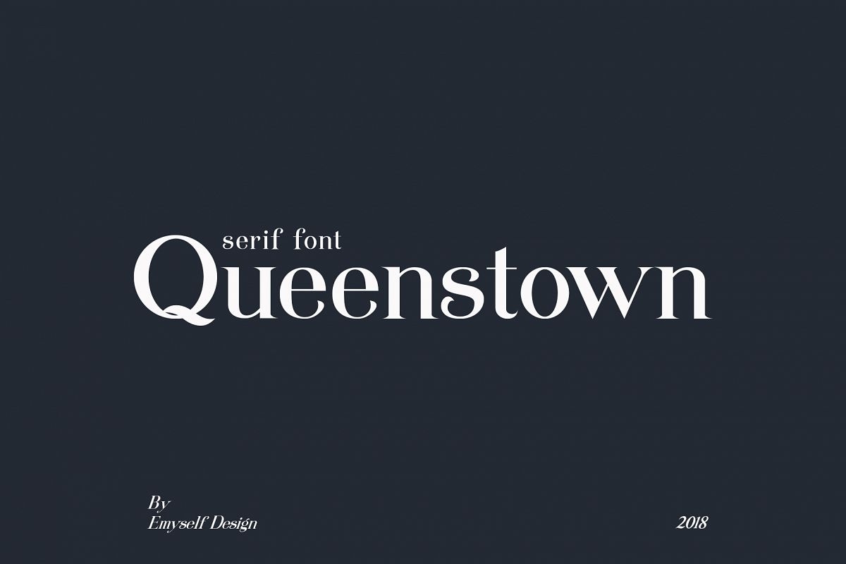 Queenstown serif font example image 1