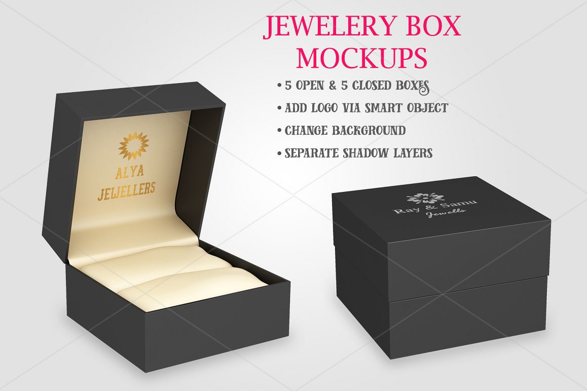 Jewelery Box Mockups Bundle (24158) | Mock Ups | Design Bundles