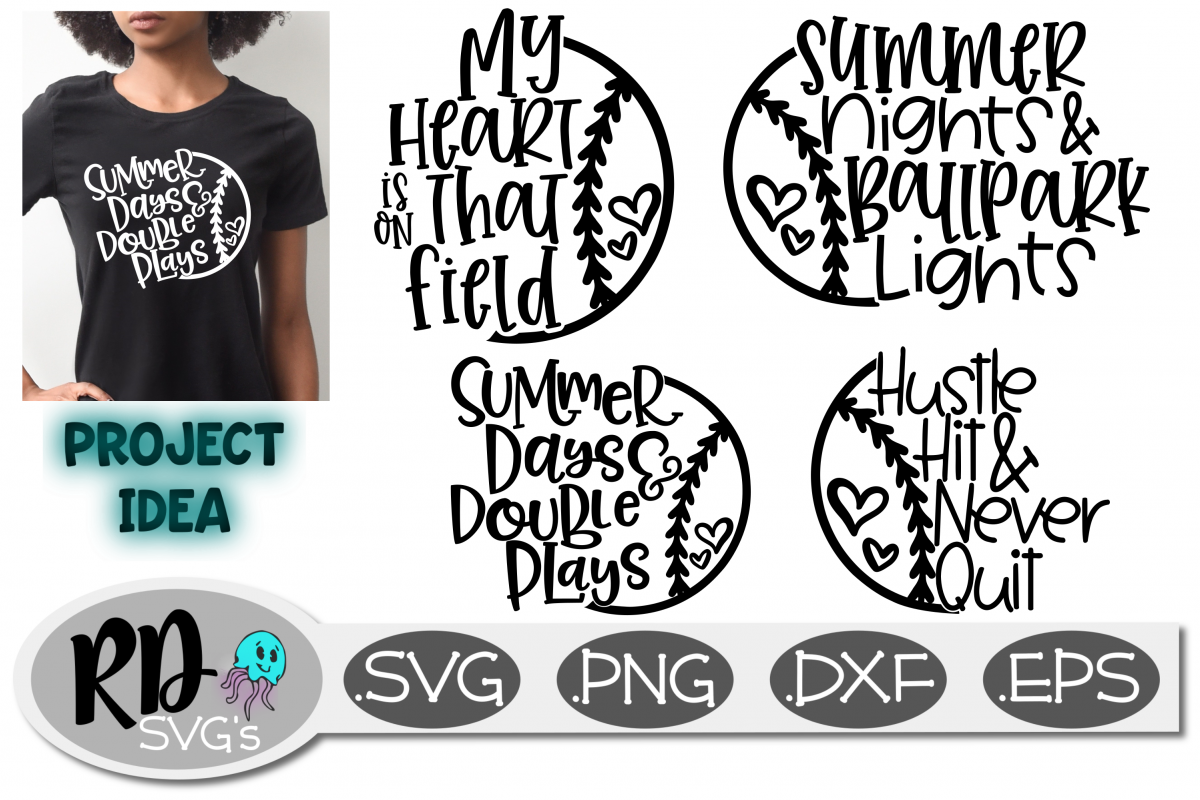 Mini Bundle - Baseball and Softball Cuttable SVG File example image 1