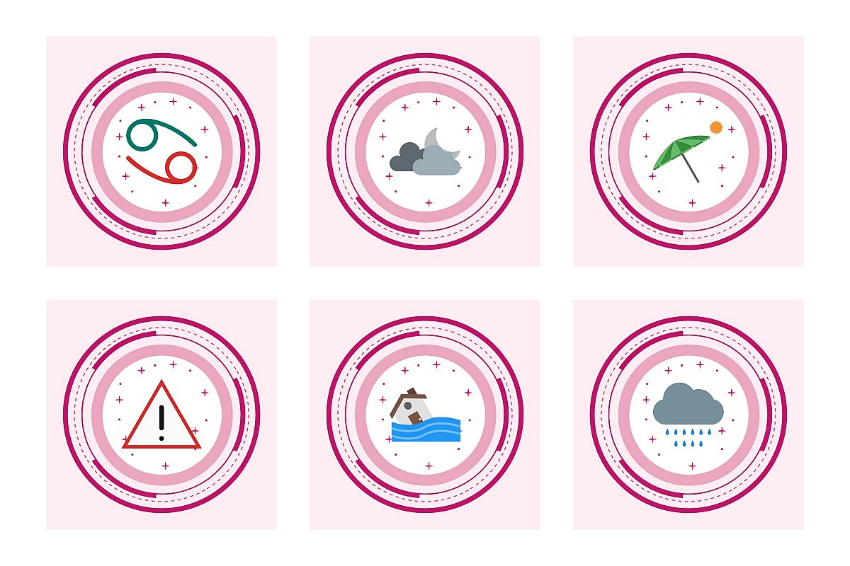 Set Of Weather And Season Icons example image 1