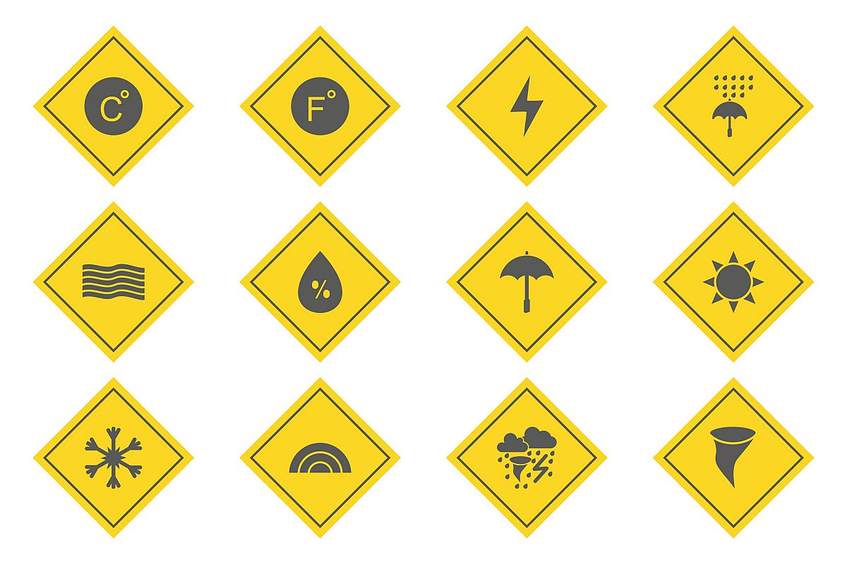 Set Of Weather And Season Icons example image 1