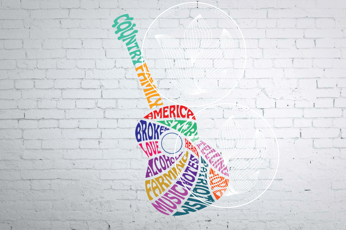 Download Digital Country guitar Word Art design with sound hole ...