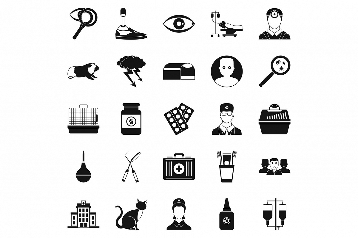 Anxiety icons set, simple style example image 1