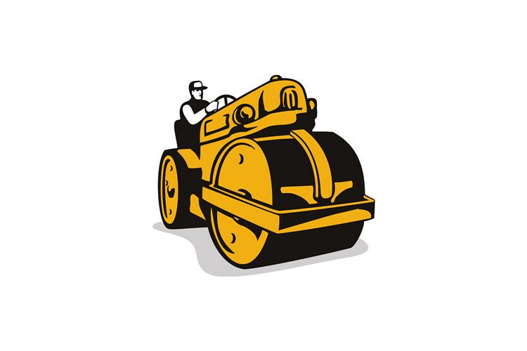Vintage Road Roller Retro example image 1