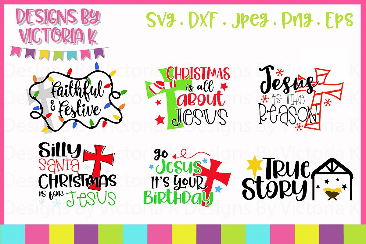 Download Christmas Religious Bundle, Jesus, SVG, DXF, PNG (145595 ...