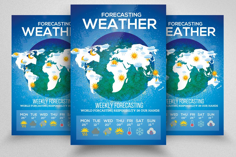 Weather Forcasting Flyer Template example image 1