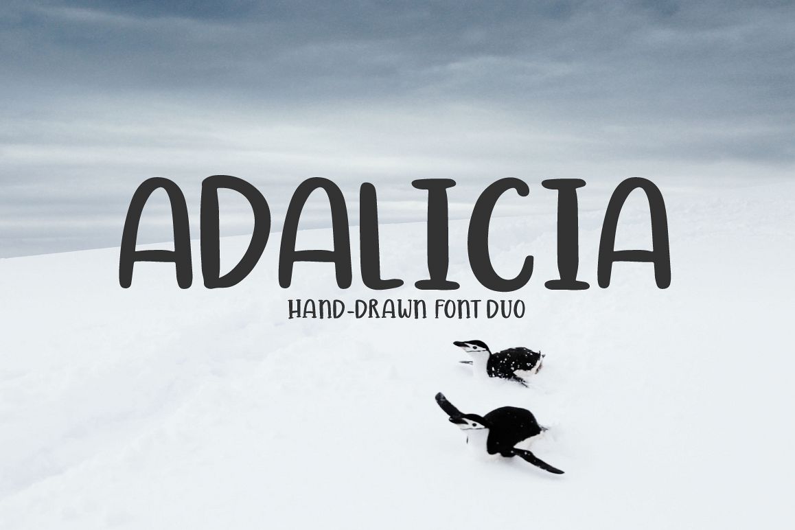ADALICIA | HAND DRAWN FONT DUO example image 1