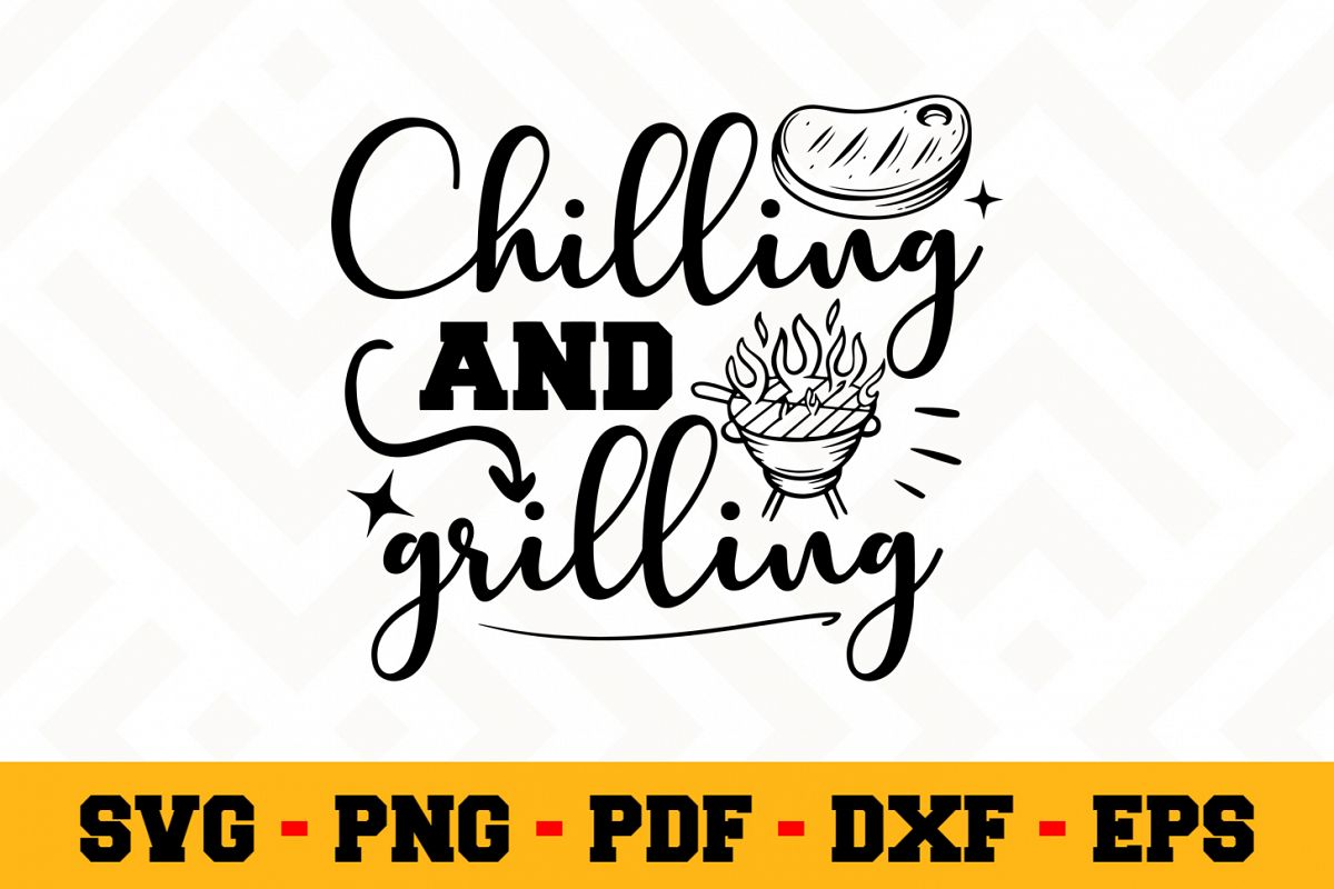 BBQ SVG Design n612 | Barbecue Grill SVG Cut File example image 1