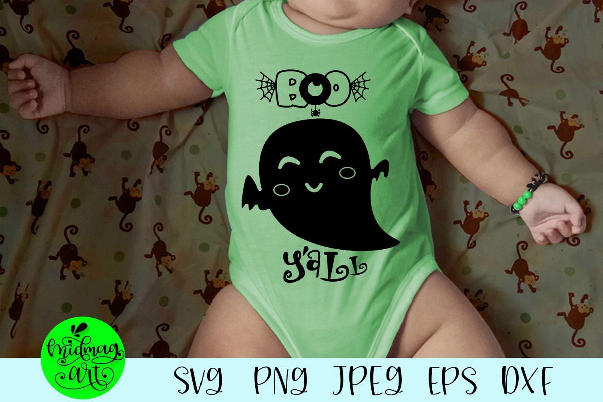 Boo yall svg, halloween baby svg example image 1