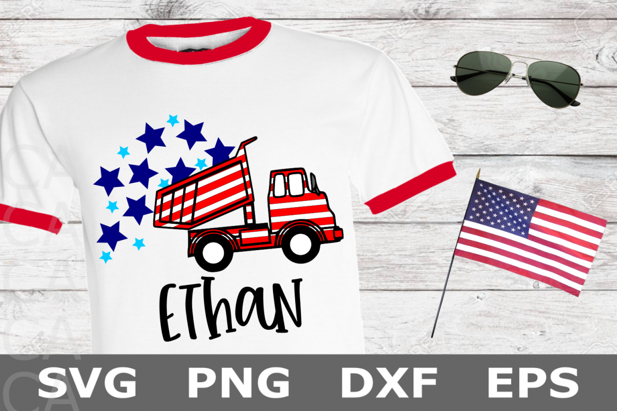 Download 4th of July Dump Truck - An American SVG Cut File