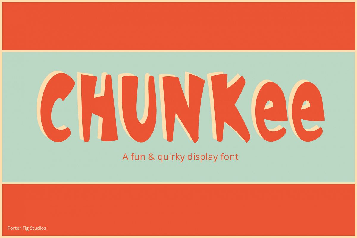 Chunkee Bold Handwritten Display Font example image 1