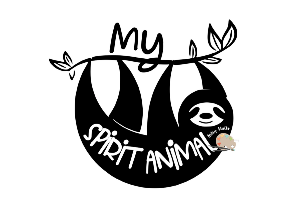 My Spirit Animal svg CUT FILE, Sloth svg cute funny Sloth