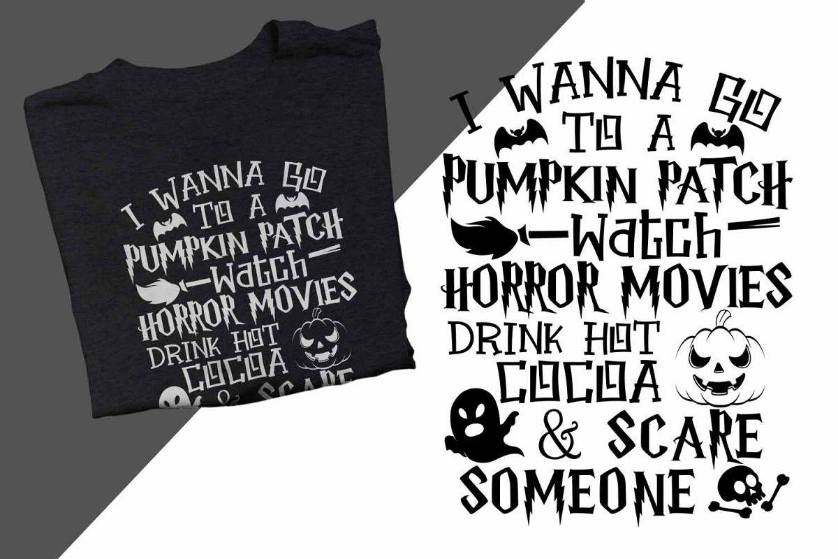 I wanna go to a pumpkin patch Halloween Printable example image 1