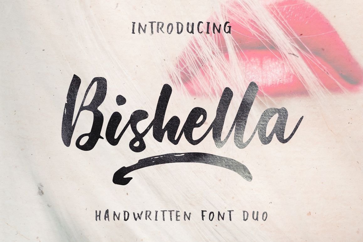 Bishella Script_Font Duo example image 1