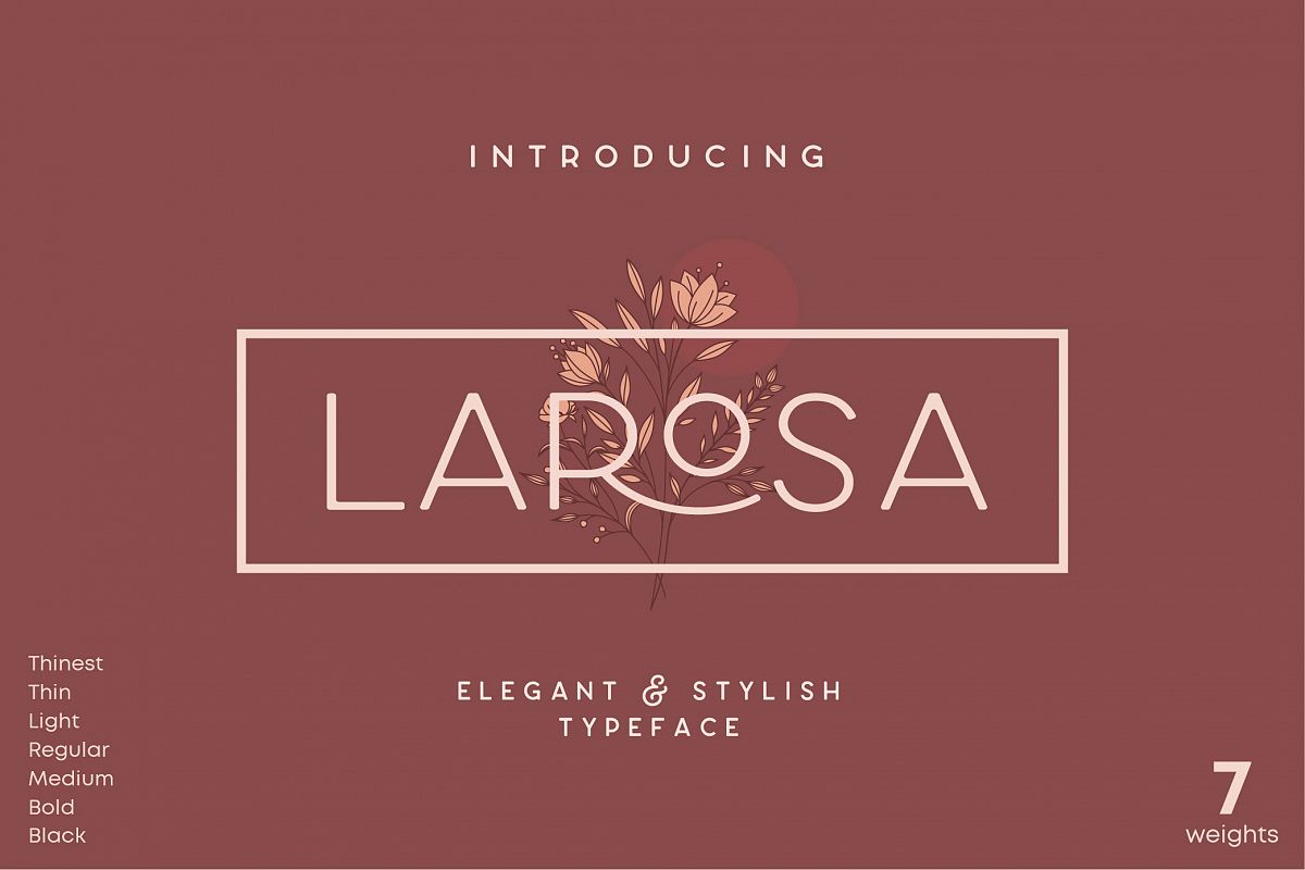 Larosa Sans- 7 Elegant Typeface example image 1