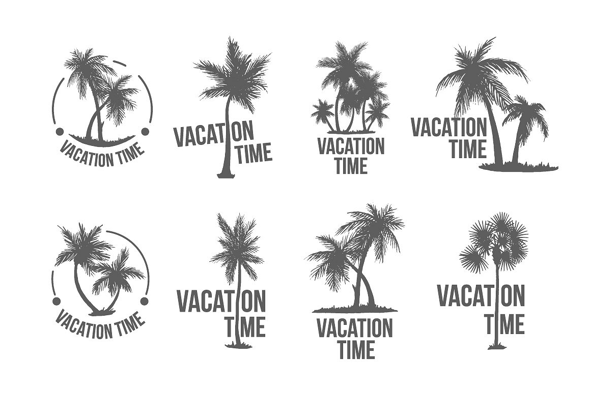 8 Tropical Palm logo illustration example image 1