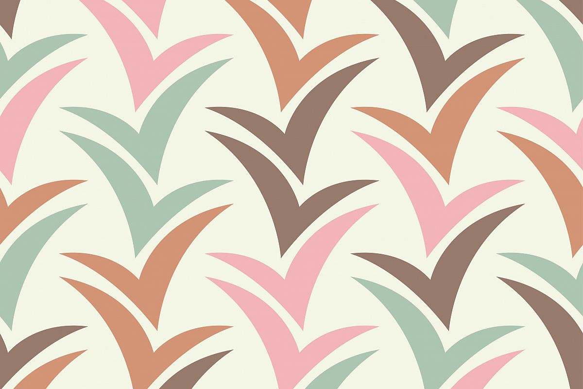 Seamless background with silhouettes of birds against the sky. Flat design. Vector illustration. Textile rapport. example image 1