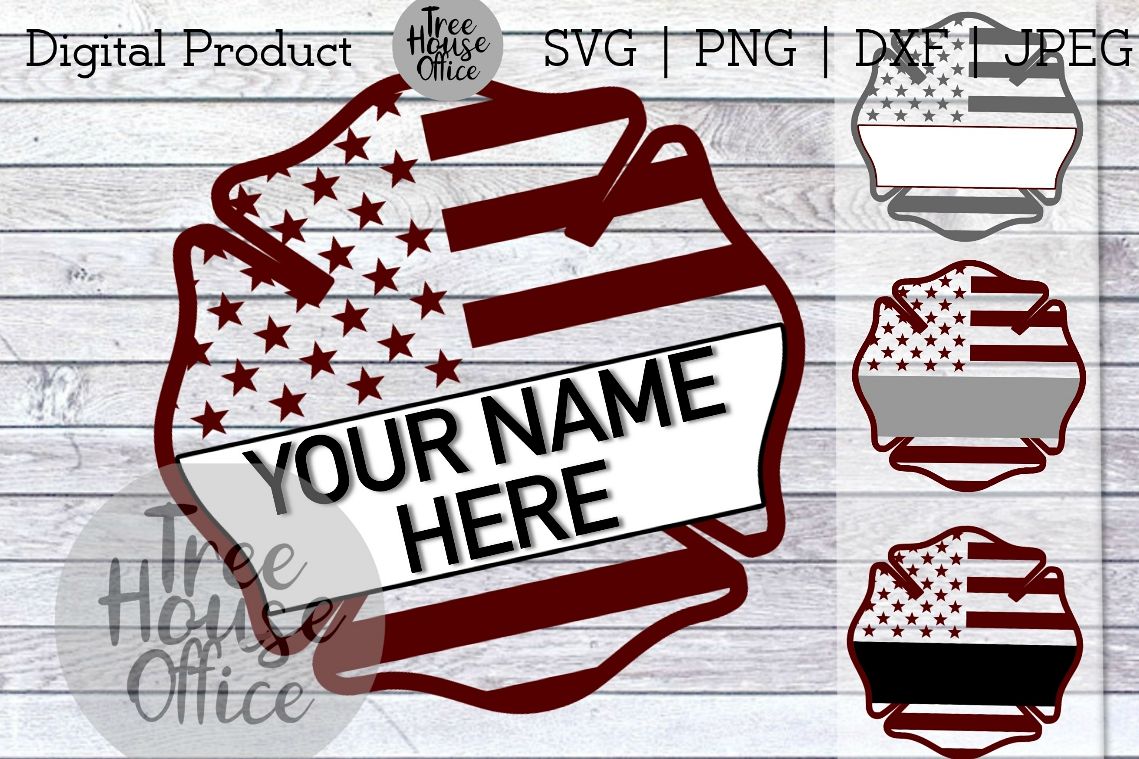 Personalized Maltese Cross Firefighter Customize SVG DXF JPG example image 1