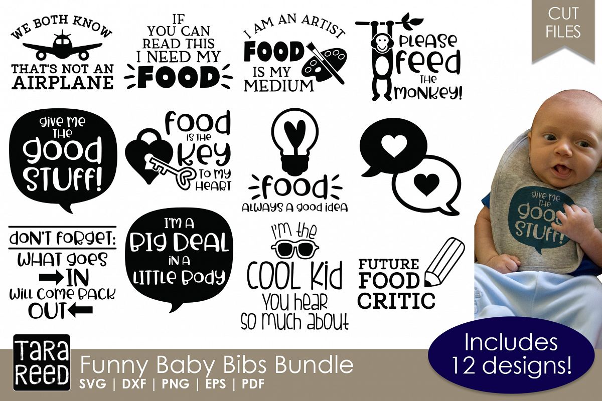 Funny Baby Bibs Bundle example image 1