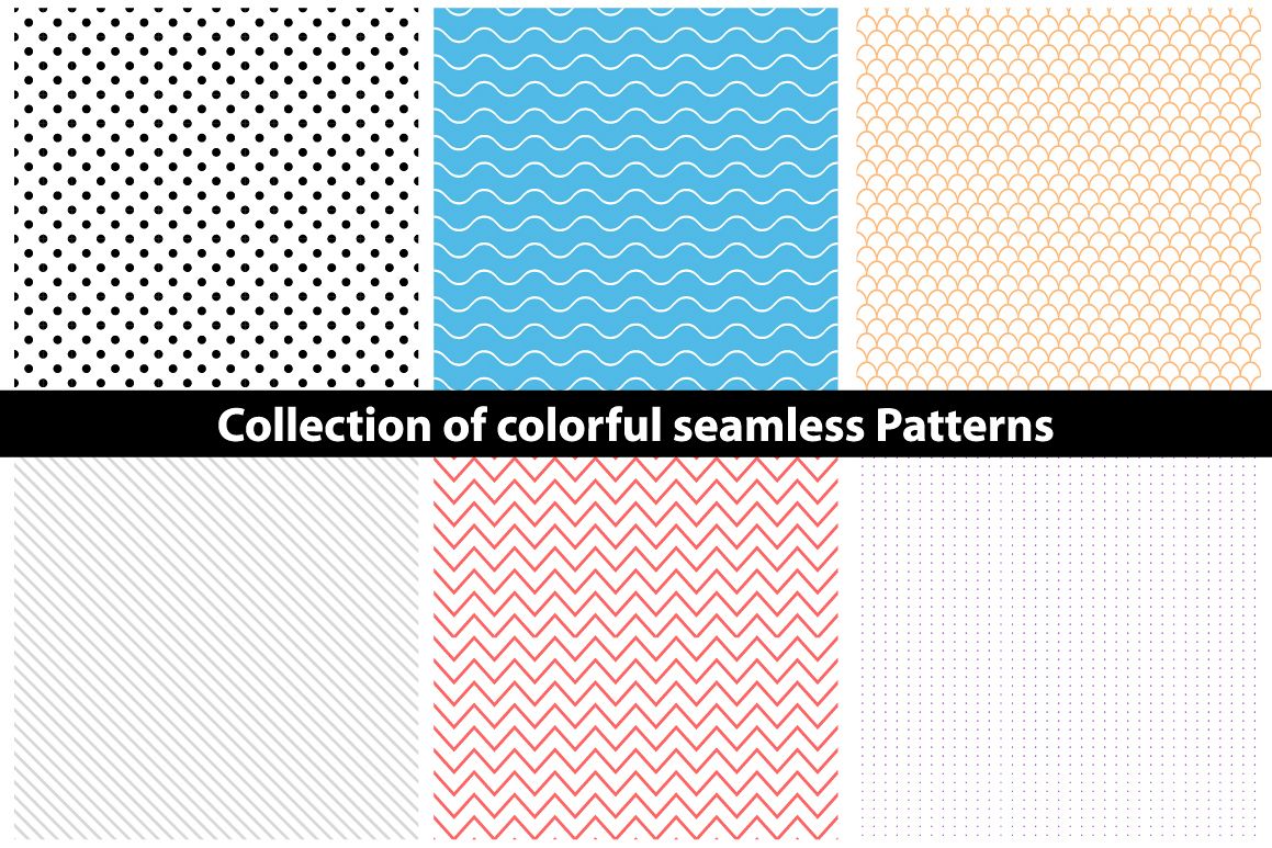 Colorful seamless patterns. example image 1