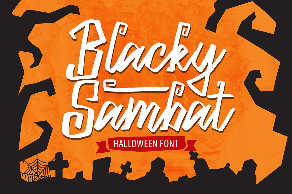 Blacky Sambat - Halloween Font example image 1
