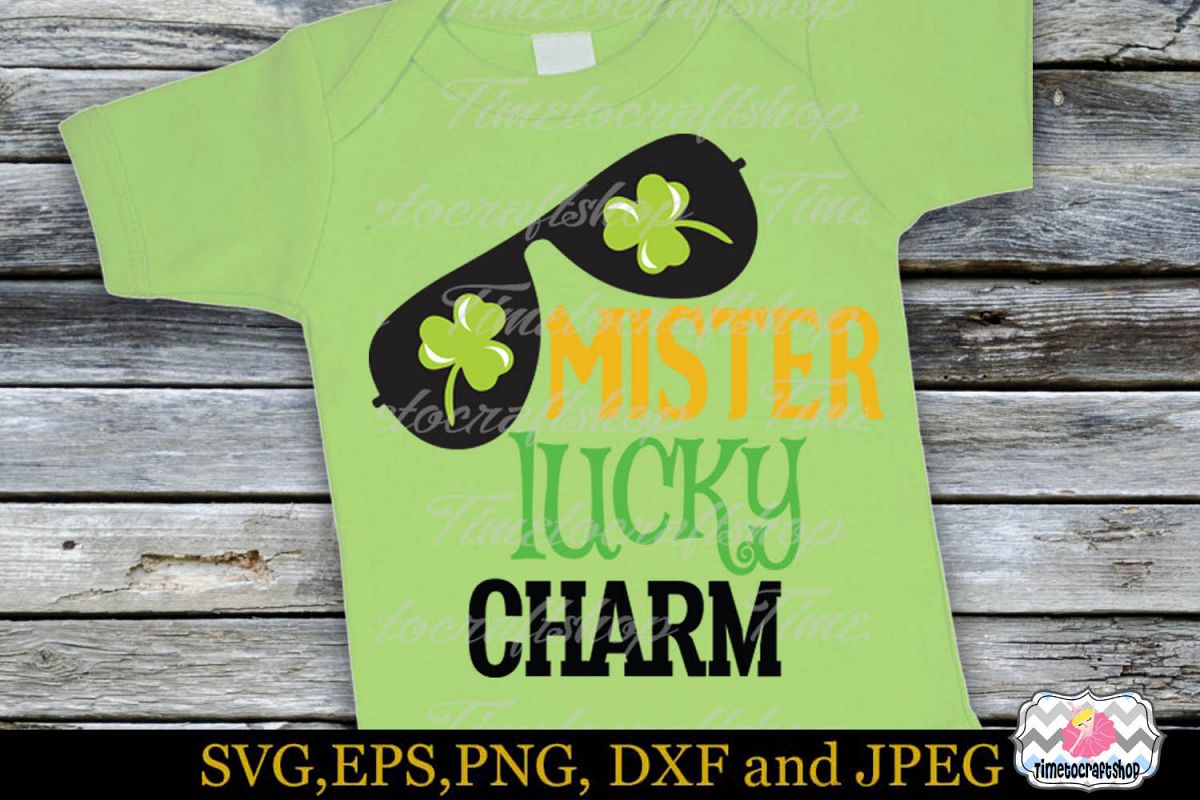 SVG, Dxf, Eps & Png St Patrick's Day Mister Lucky Charm example image 1