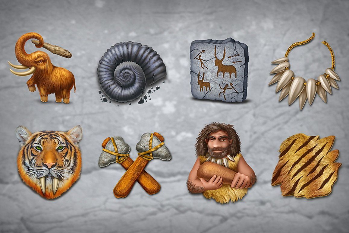 Stone Age Icons set example image 1