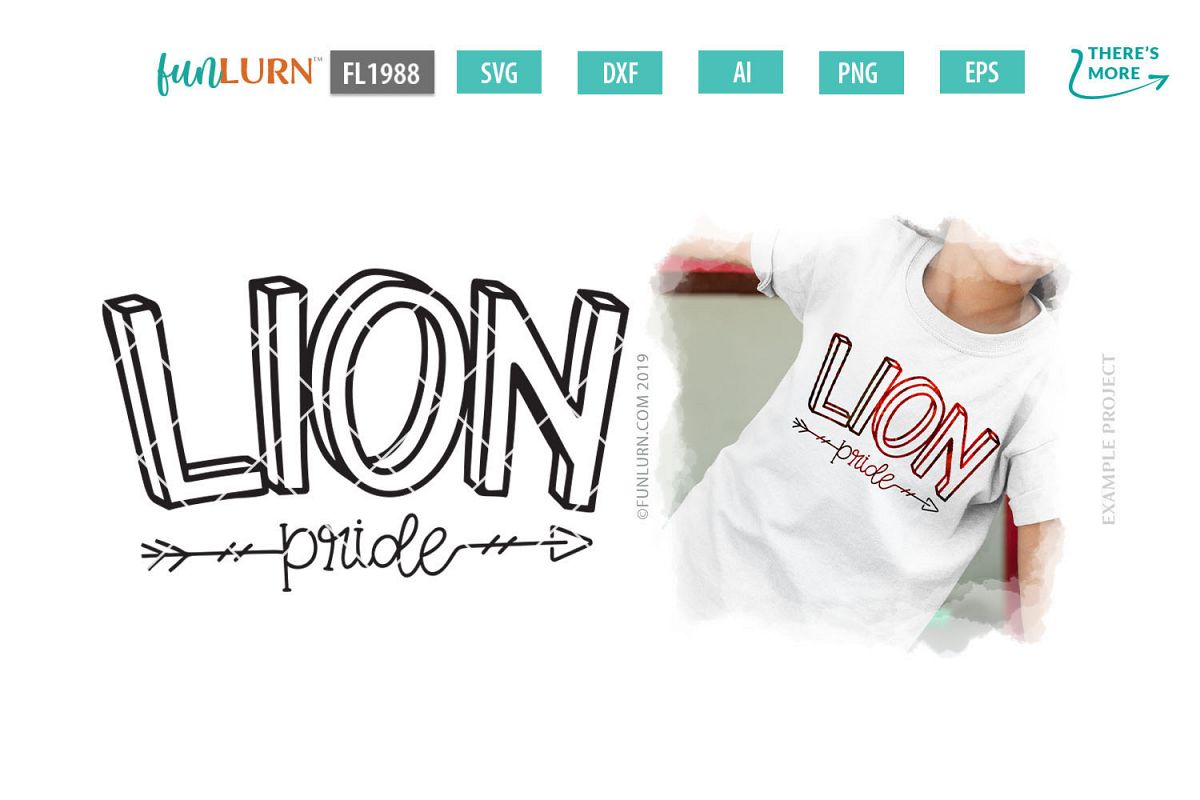 Lion Pride Team SVG Cut File example image 1