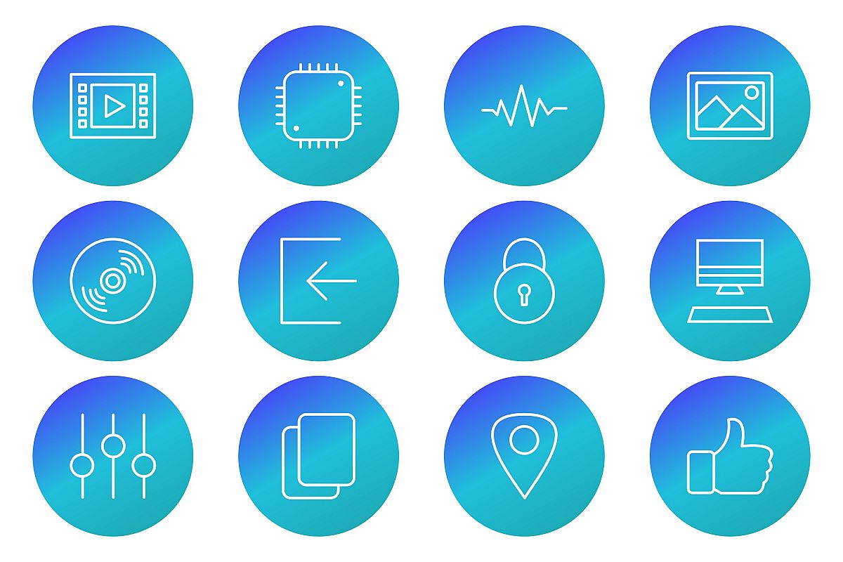 Set Of Multimedia Icons example image 1