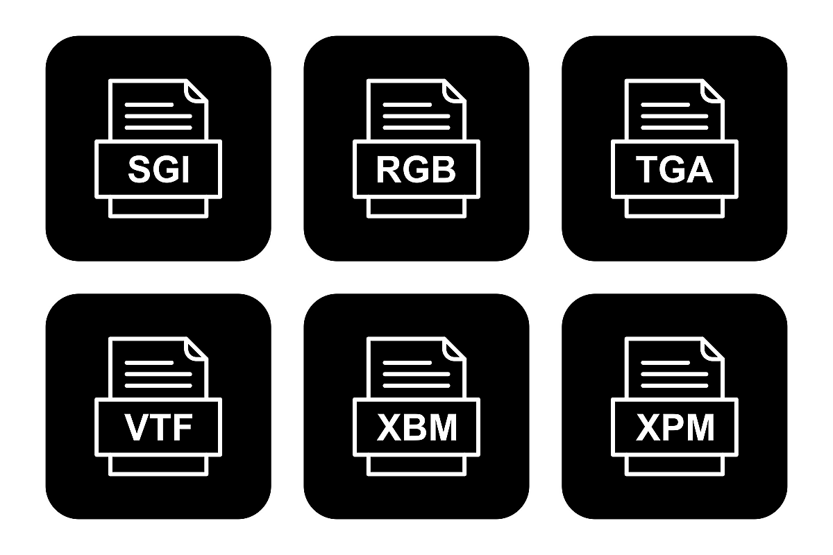 Set Of File Formats Icons example image 1
