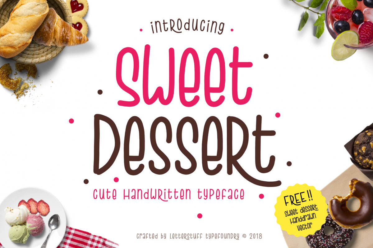 Sweet Dessert Cute Typeface example image 1