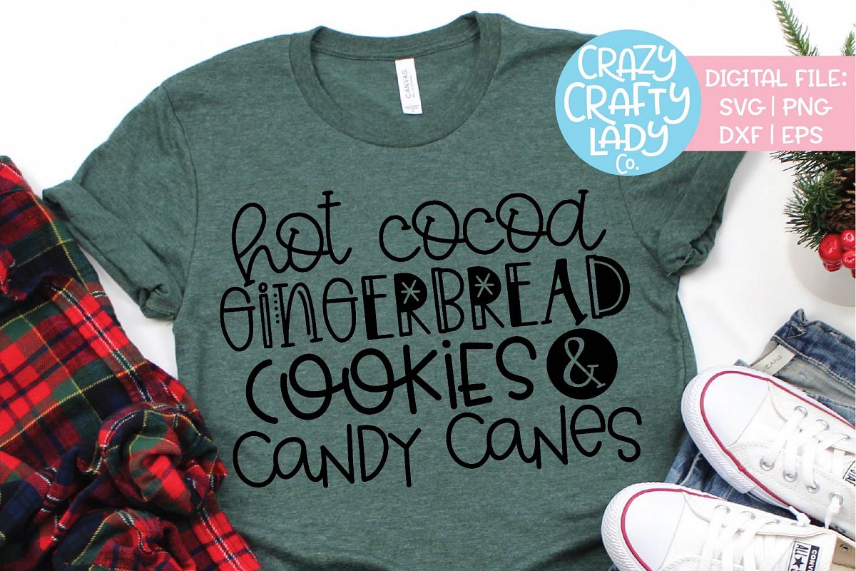 Hot Cocoa Gingerbread Cookies SVG DXF EPS PNG Cut File example image 1