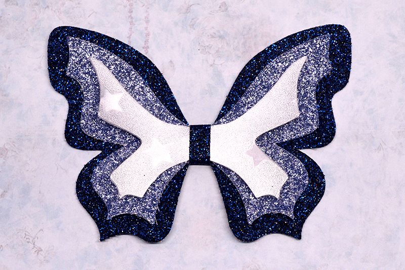 Hair bow template SVG, DIY leather bow template example image 1