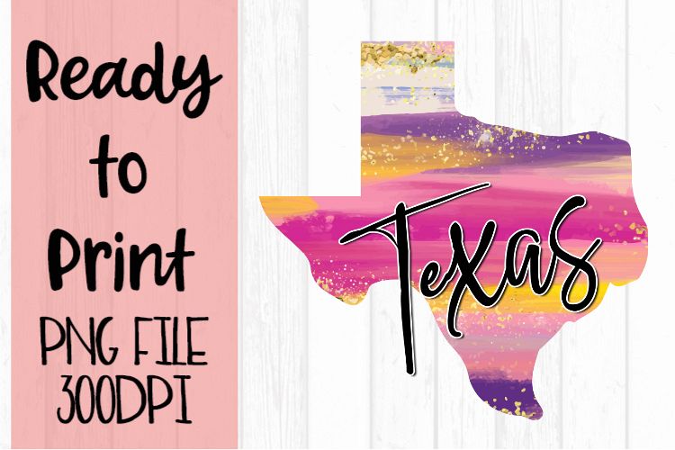 Texas Painted States Ready to Print example image 1