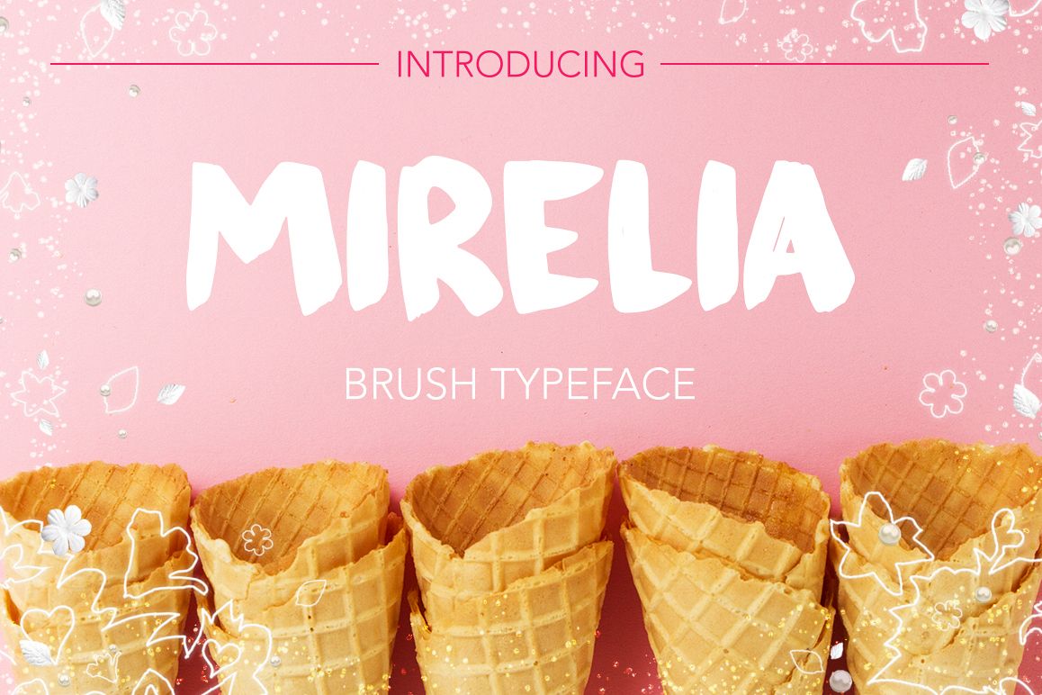 Mirelia font - brush typeface example image 1