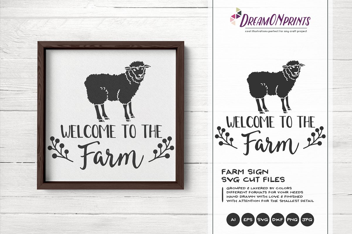 Welcome to the Farm SVG - Sheep SVG Cut Files example image 1